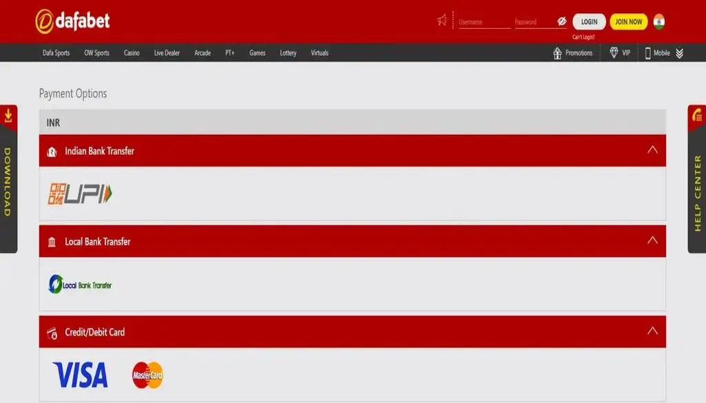 Deposit and Withdrawal Methods